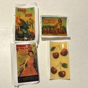 Vintage Pin-Up and Cherry Decals (Stickers)